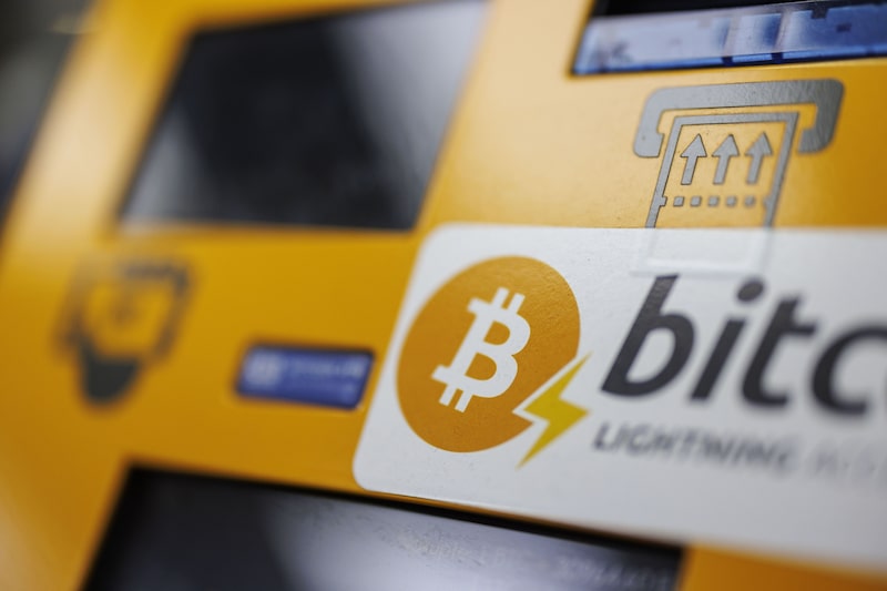 Un cajero automático de Bitcoin. Un cajero automático de Bitcoin.