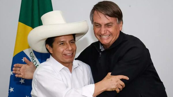 Bolsonaro e Castillo reúnem-se para tratar de integração regional Bolsonaro e Castillo reúnem-se para tratar de integração regional