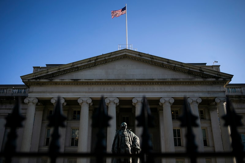 El edificio del Departamento del Tesoro de Estados Unidos en Washington, D.C. Fotógrafo: Al Drago/Bloomberg. El edificio del Departamento del Tesoro de Estados Unidos en Washington, D.C. Fotógrafo: Al Drago/Bloomberg.