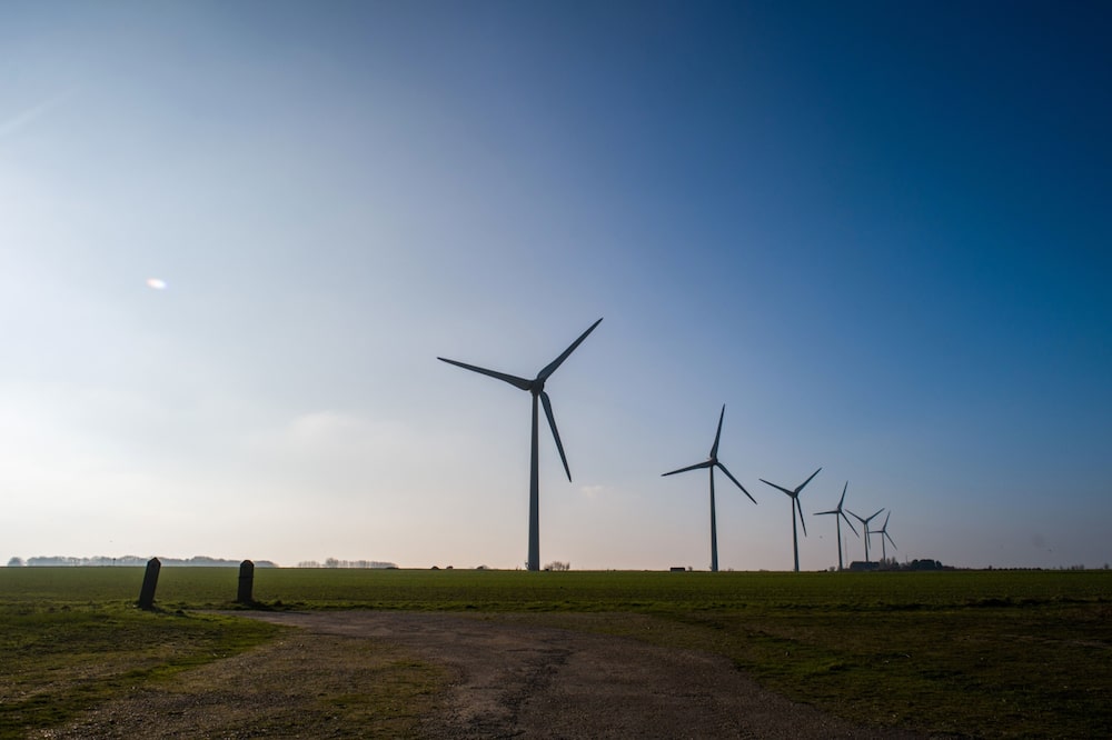 Aerogeneradores en un campo cercano a la central nuclear de Penly, operada por Electricite de France SA (EDF), no fotografiada, en las afueras de Penly, Normandía, Francia, el lunes 24 de enero de 2022. Aerogeneradores en un campo cercano a la central nuclear de Penly, operada por Electricite de France SA (EDF), no fotografiada, en las afueras de Penly, Normandía, Francia, el lunes 24 de enero de 2022.