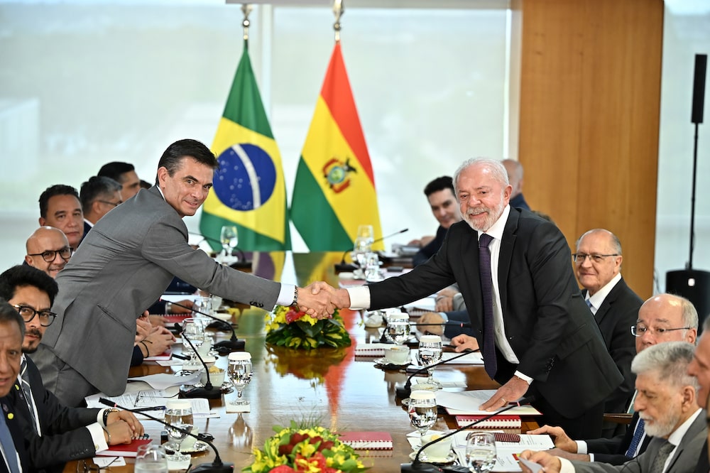 Luiz Inacio Lula da Silva e Rodrigo Paz Luiz Inacio Lula da Silva e Rodrigo Paz