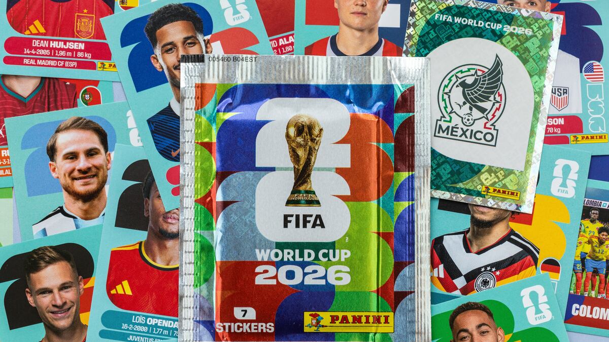Paquete de figuritas de Panini de la Copa del Mundo 2026.