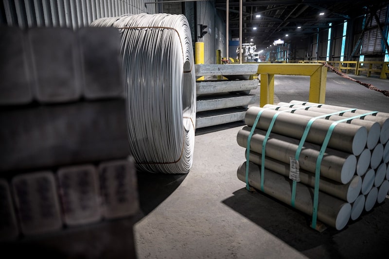 Productos de aluminio en la fundición de aluminio Rio Tinto Alma, situada en Alma (Quebec, Canadá), el jueves 28 de mayo de 2026. Productos de aluminio en la fundición de aluminio Rio Tinto Alma, situada en Alma (Quebec, Canadá), el jueves 28 de mayo de 2026.