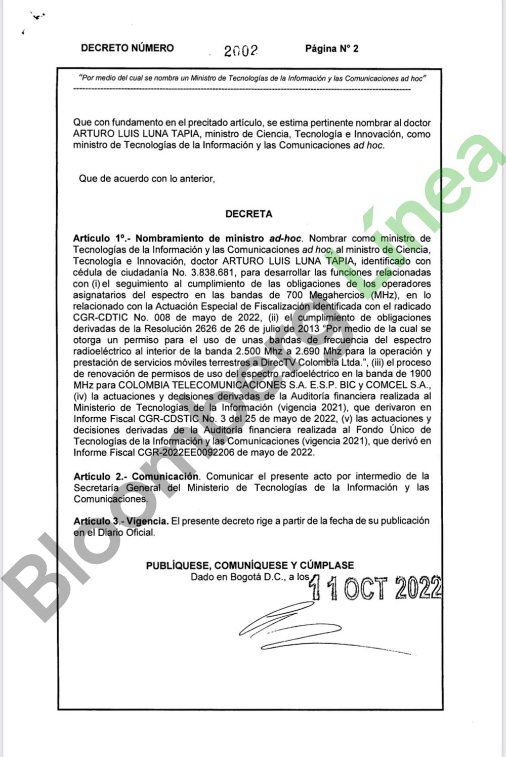 Decreto Impedimento Decreto Impedimento