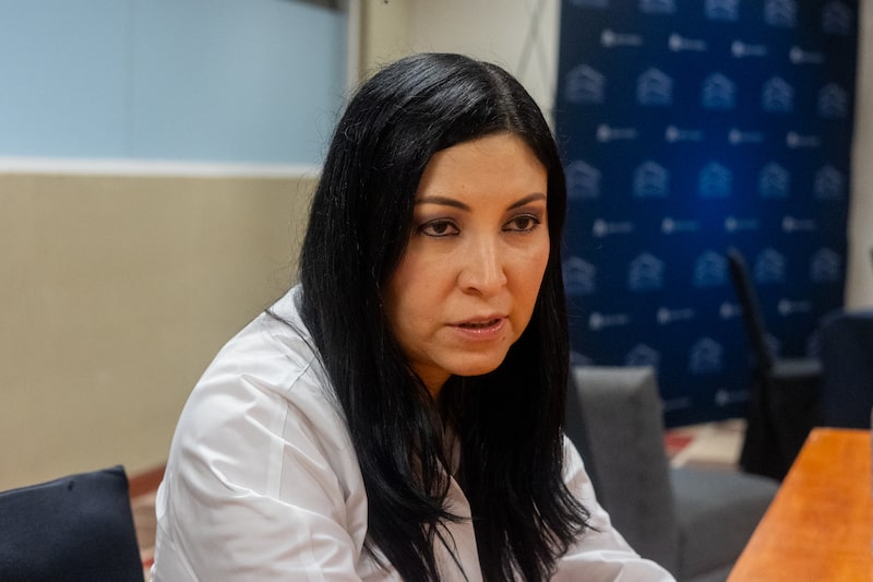 Victoria Rodriguez, governor of the Bank of Mexico, speaks during an interview on the sidelines of the Association of Mexican Banks (ABM) convention in Acapulco, Guerrero state, Mexico, on Saturday, April 20, 2024. The convention is the most important economic-financial forum in the country, bringing together more than 1300 attendees to analyze and discuss the main issue affecting the industry. Photographer: Fred Ramos/Bloomberg Victoria Rodriguez, governor of the Bank of Mexico, speaks during an interview on the sidelines of the Association of Mexican Banks (ABM) convention in Acapulco, Guerrero state, Mexico, on Saturday, April 20, 2024. The convention is the most important economic-financial forum in the country, bringing together more than 1300 attendees to analyze and discuss the main issue affecting the industry. Photographer: Fred Ramos/Bloomberg