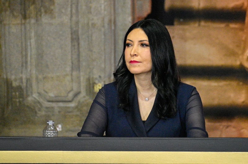 Victoria Rodríguez Ceja, gobernadora de Banxico, durante el evento conmemorativo de los 100 años de la fundación de Banxico, en Ciudad de México el 25 de agosto de 2025. Victoria Rodríguez Ceja, gobernadora de Banxico, durante el evento conmemorativo de los 100 años de la fundación de Banxico, en Ciudad de México el 25 de agosto de 2025.