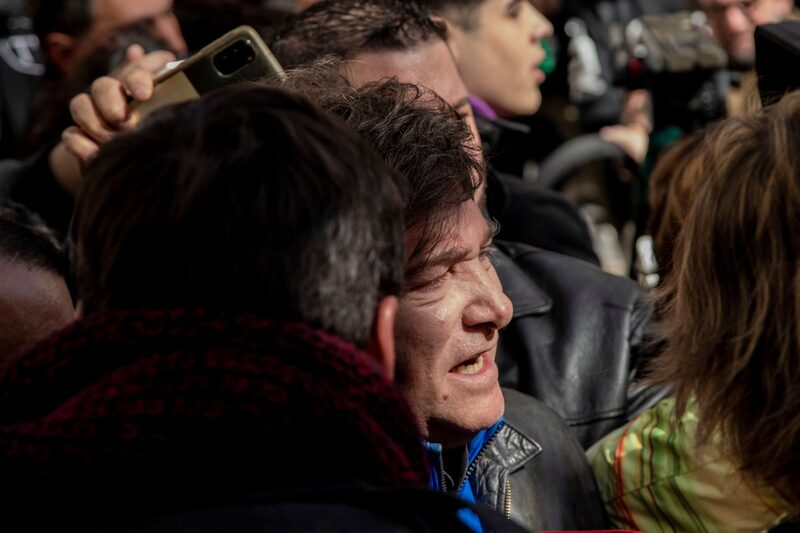 Javier Milei, candidato à presidência da Argentina que liderou as eleições primárias em agosto Javier Milei, candidato à presidência da Argentina que liderou as eleições primárias em agosto