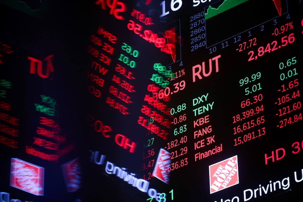 The Russell 2000 Index on the floor of the New York Stock Exchange. The Russell 2000 Index on the floor of the New York Stock Exchange.