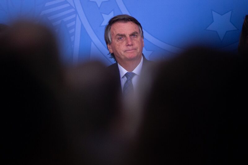 Jair Bolsonaro, presidente de Brasil, durante una conferencia de prensa en el Palacio de Planalto en Brasilia, Brasil, el miércoles 25 de mayo de 2022. Jair Bolsonaro, presidente de Brasil, durante una conferencia de prensa en el Palacio de Planalto en Brasilia, Brasil, el miércoles 25 de mayo de 2022.