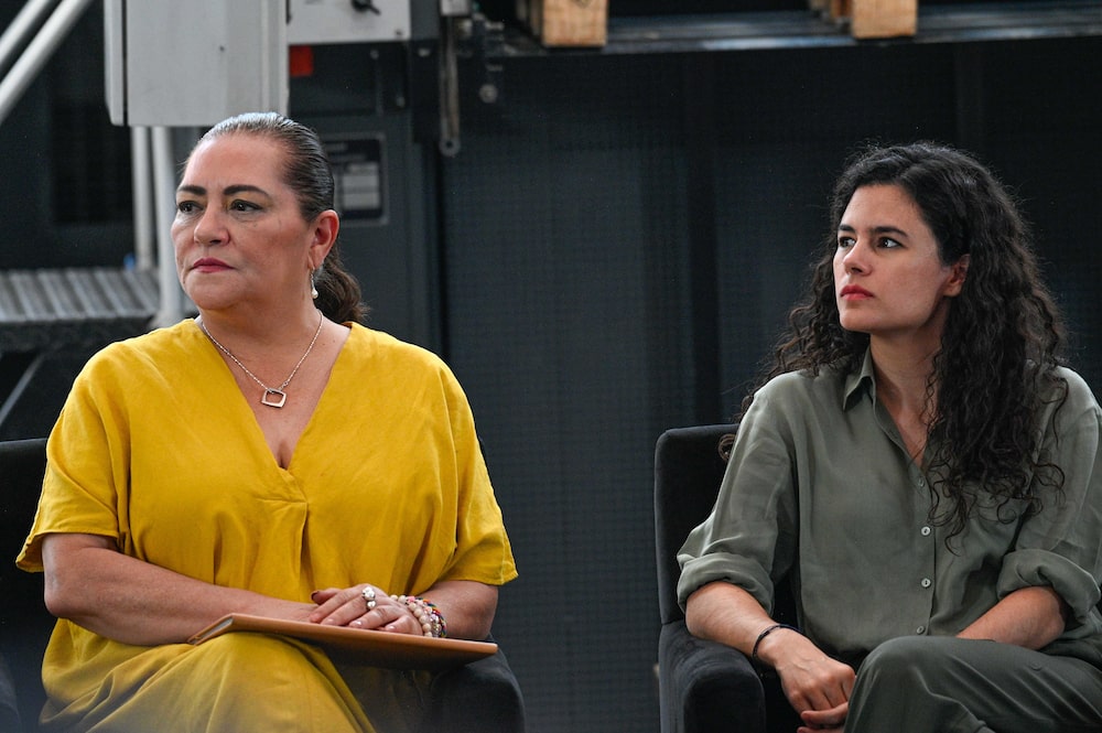 Guadalupe Taddei, presidenta del Instituto Nacional Electoral (izq.) y Luisa María Alcalde, secretaria de Gobernación; durante evento de inicio de impresión de boletas electorales para el proceso electoral de junio de 2022 en Talleres Gráficos de la Nación Guadalupe Taddei, presidenta del Instituto Nacional Electoral (izq.) y Luisa María Alcalde, secretaria de Gobernación; durante evento de inicio de impresión de boletas electorales para el proceso electoral de junio de 2022 en Talleres Gráficos de la Nación