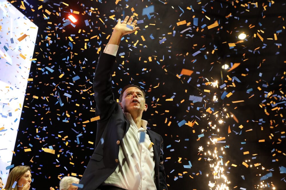 Luis Montenegro durante un mitin de campaña electoral en Lisboa, Portugal, el 16 de mayo. Fotógrafo: Goncalo Fonseca/Bloomberg Luis Montenegro durante un mitin de campaña electoral en Lisboa, Portugal, el 16 de mayo. Fotógrafo: Goncalo Fonseca/Bloomberg