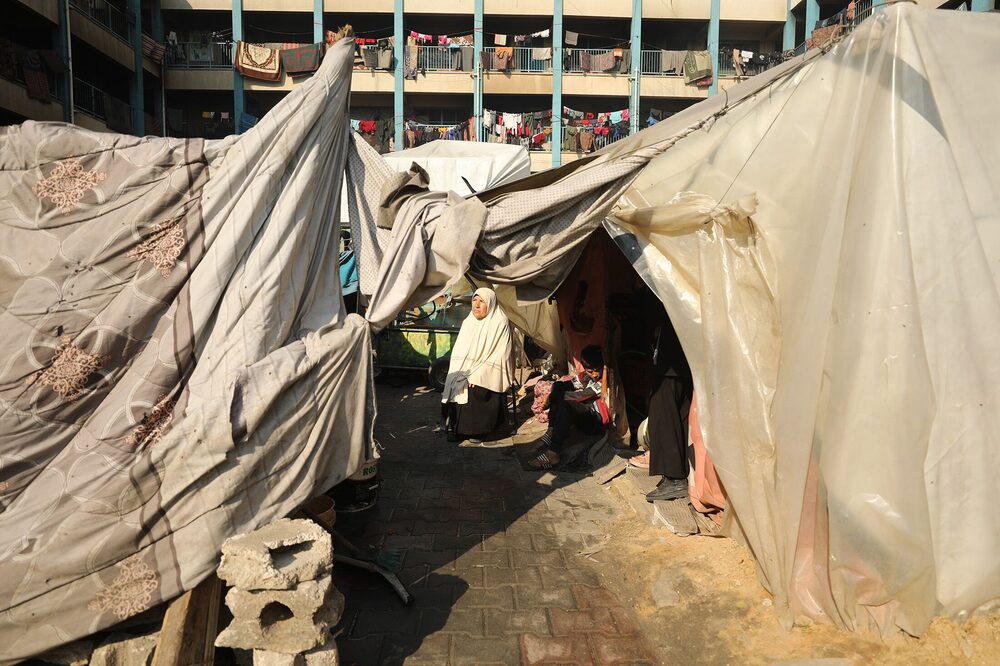 Mujer palestina en un campo de refugiados Mujer palestina en un campo de refugiados
