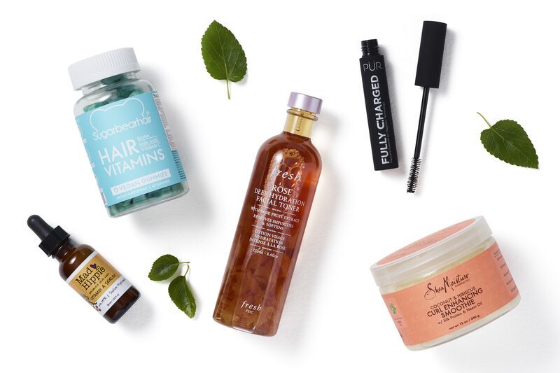 Vitaminas para o cabelo, tônico facial, rímel, soro e creme para os cabelos na lista de produtos limpos Vitaminas para o cabelo, tônico facial, rímel, soro e creme para os cabelos na lista de produtos limpos