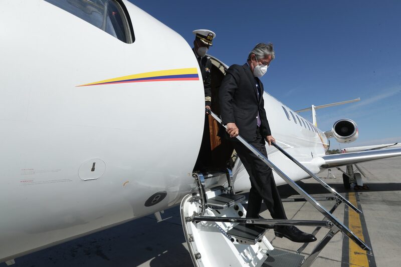 El presidente Guillermo Lasso utilizó el avión Legacy para varios de sus traslados. El presidente Guillermo Lasso utilizó el avión Legacy para varios de sus traslados.