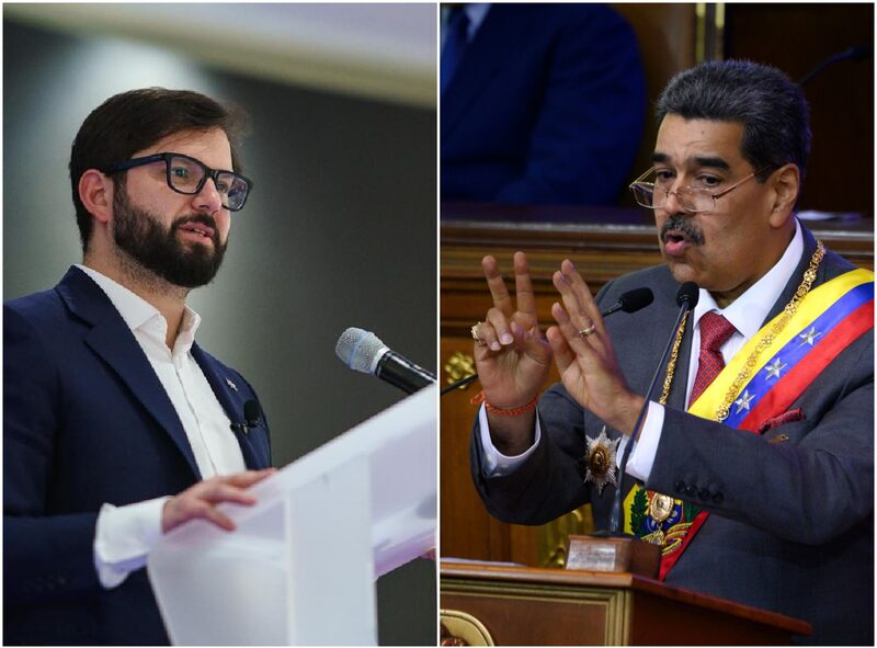 El presidente de Chile, Gabriel Boric, y el mandatario de Venezuela, Nicolás Maduro El presidente de Chile, Gabriel Boric, y el mandatario de Venezuela, Nicolás Maduro