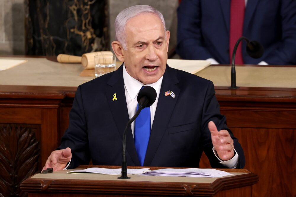 Netanyahu, primer ministro de Israel, durante una reunión conjunta del Congreso en el Capitolio de EE.UU. en Washington, DC, EE.UU., el miércoles 24 de julio de 2024. Netanyahu, primer ministro de Israel, durante una reunión conjunta del Congreso en el Capitolio de EE.UU. en Washington, DC, EE.UU., el miércoles 24 de julio de 2024.