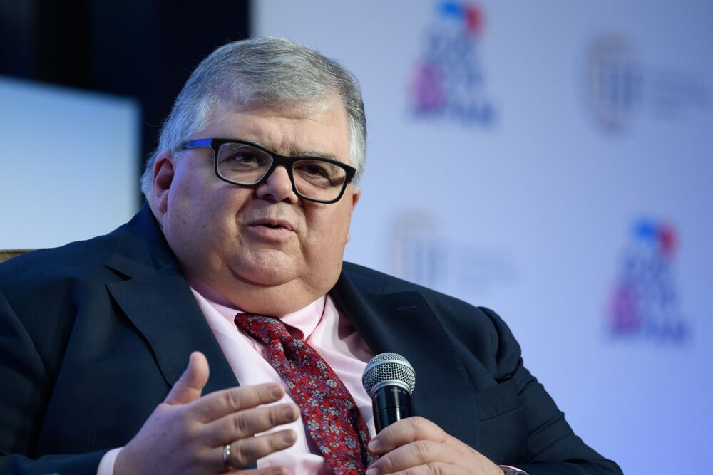 Agustin Carstens, chief executive officer of the Bank for International Settlements, speaks during the Institute of International Finance (IIF) Spring Membership Meeting in Tokyo, Japan, on Thursday, June 6, 2019. Bank of Japan Governor Haruhiko Kuroda says the most important role of financial regulation and supervision is to address market failures. Photographer: Akio Kon/Bloomberg Agustin Carstens, chief executive officer of the Bank for International Settlements, speaks during the Institute of International Finance (IIF) Spring Membership Meeting in Tokyo, Japan, on Thursday, June 6, 2019. Bank of Japan Governor Haruhiko Kuroda says the most important role of financial regulation and supervision is to address market failures. Photographer: Akio Kon/Bloomberg