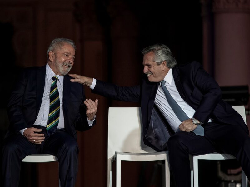 Lula e Alberto Fernández, presidente da Argentina, em encontro em 2021 Lula e Alberto Fernández, presidente da Argentina, em encontro em 2021