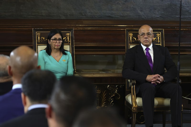 Delcy Rodríguez y Jorge Rodríguez. Fotógrafo: Jesus Vargas/Getty Images Delcy Rodríguez y Jorge Rodríguez. Fotógrafo: Jesus Vargas/Getty Images