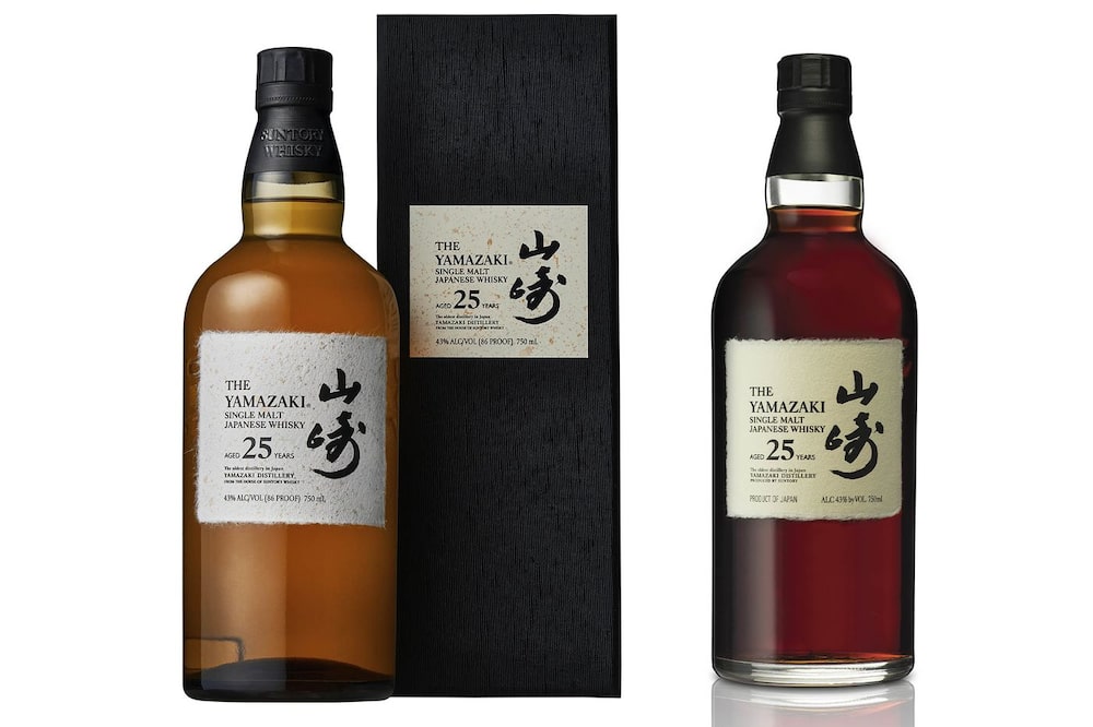 The new Yamazaki 25 (left) and the old. The new Yamazaki 25 (left) and the old.