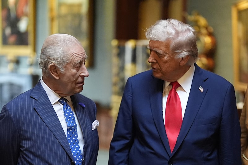 El rey Carlos III, a la izquierda, y el presidente de Estados Unidos, Donald Trump, en el castillo de Windsor el pasado mes de septiembre. Fotógrafo: Aaron Chown/WPA Pool/Getty Images El rey Carlos III, a la izquierda, y el presidente de Estados Unidos, Donald Trump, en el castillo de Windsor el pasado mes de septiembre. Fotógrafo: Aaron Chown/WPA Pool/Getty Images