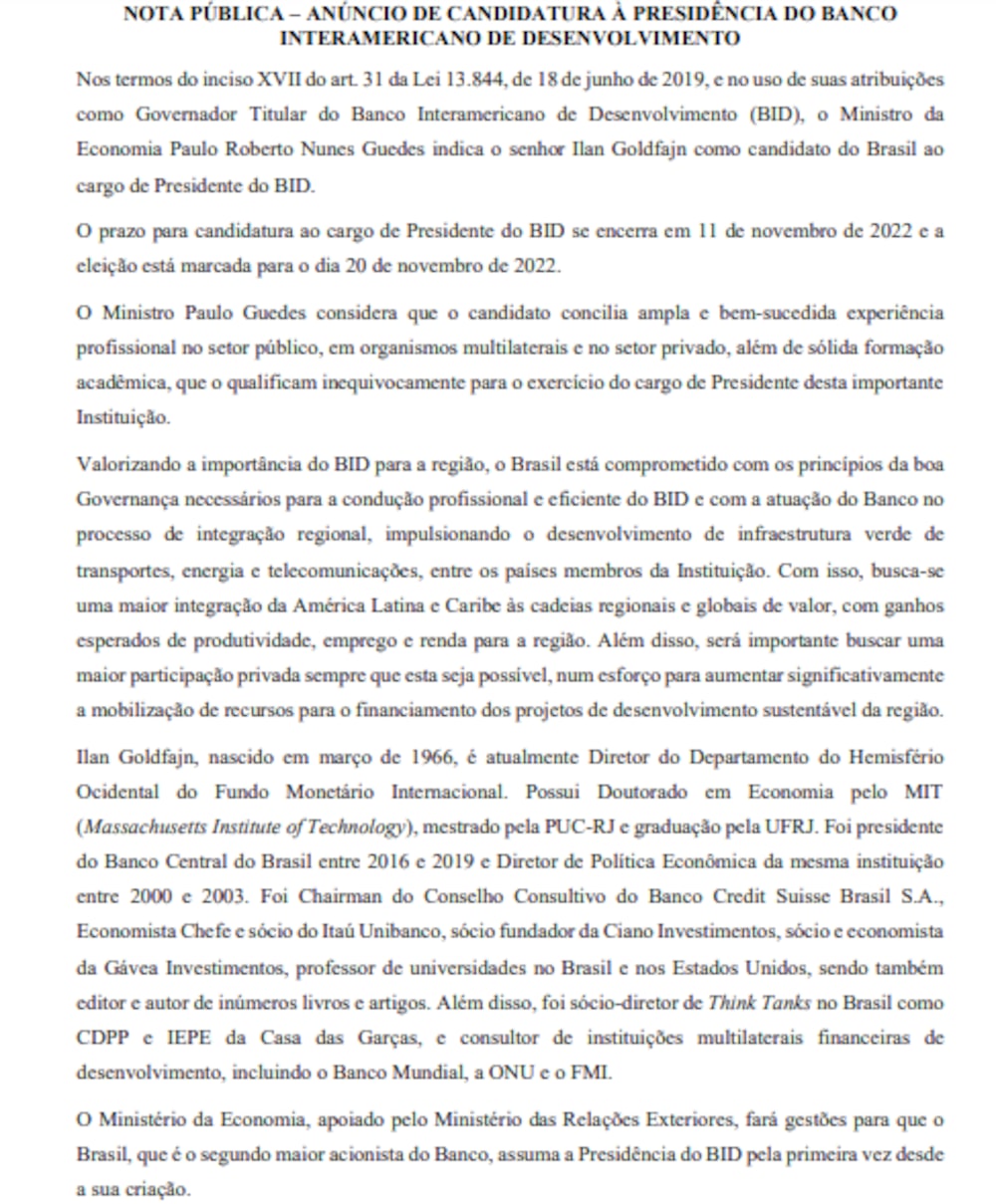 Fuente: Gobierno de Brasil Fuente: Gobierno de Brasil