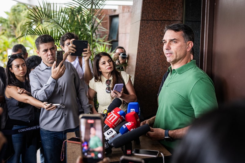 Flavio Bolsonaro. Foto: Arthur Menescal/Bloomberg. Flavio Bolsonaro. Foto: Arthur Menescal/Bloomberg.