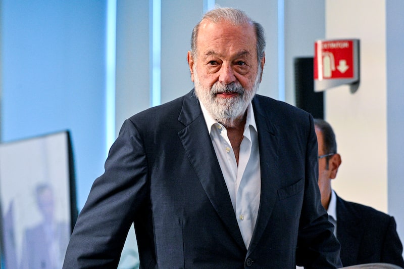 Carlos Slim Helú, presidente honorario de América Móvil y Grupo Carso, durante una conferencia de prensa el 26 de mayo de 2026 en la Ciudad de México. Carlos Slim Helú, presidente honorario de América Móvil y Grupo Carso, durante una conferencia de prensa el 26 de mayo de 2026 en la Ciudad de México.