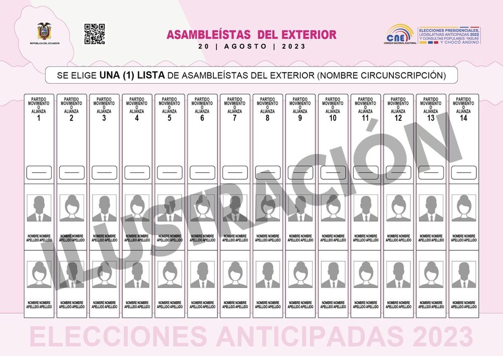 Papeleta asambleístas del exterior agosto 2023 Papeleta asambleístas del exterior agosto 2023