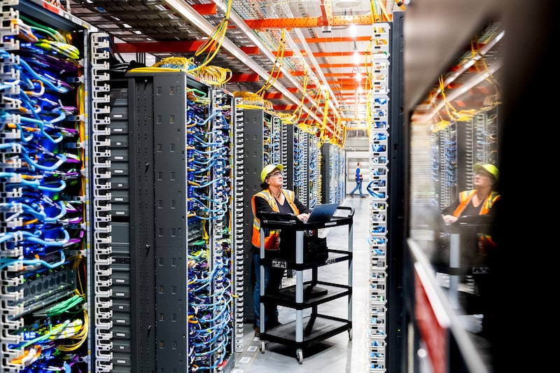 Un centro de datos. Un centro de datos.