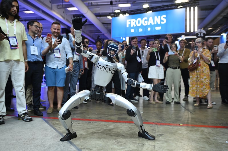 A UniTree Robotics Innov8 humanoid robot performs a routine for attendees at the VivaTech conference in Paris, France, on Thursday, June 18, 2026. The VivaTech startup and tech event runs June 17 - 20. Photographer: Benjamin Girette/Bloomberg A UniTree Robotics Innov8 humanoid robot performs a routine for attendees at the VivaTech conference in Paris, France, on Thursday, June 18, 2026. The VivaTech startup and tech event runs June 17 - 20. Photographer: Benjamin Girette/Bloomberg