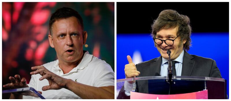 El inversor, Peter Thiel, se reunió con el presidente argentino, Javier Milei El inversor, Peter Thiel, se reunió con el presidente argentino, Javier Milei