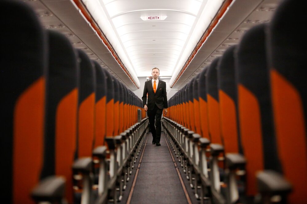 Parte interior de un Airbus SE A320 Parte interior de un Airbus SE A320