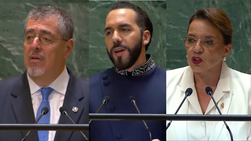 Bernardo Arévalo de León, Nayib Bukele, y Xiomara Castro. Bernardo Arévalo de León, Nayib Bukele, y Xiomara Castro.