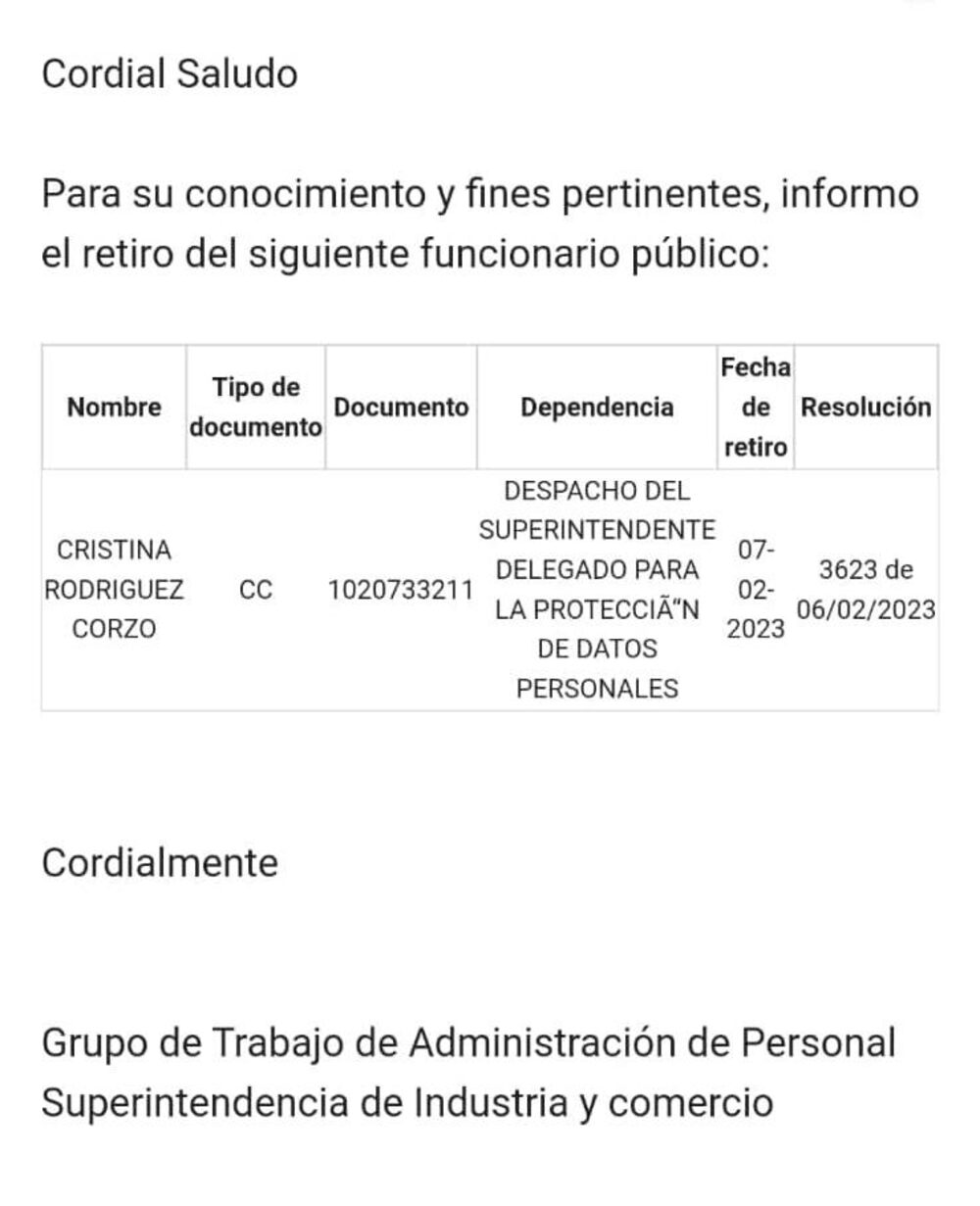 Correo Cristina Rodríguez Correo Cristina Rodríguez