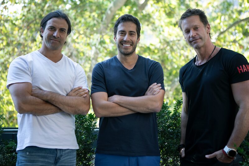 Felipe Apablaza (Executive Director of Hanu Fit), Eduardo della Maggiora (Founder and CEO of Betterfly) & Tomislav Matijevic (Executive Director of Hanu Fit). Felipe Apablaza (Executive Director of Hanu Fit), Eduardo della Maggiora (Founder and CEO of Betterfly) & Tomislav Matijevic (Executive Director of Hanu Fit).