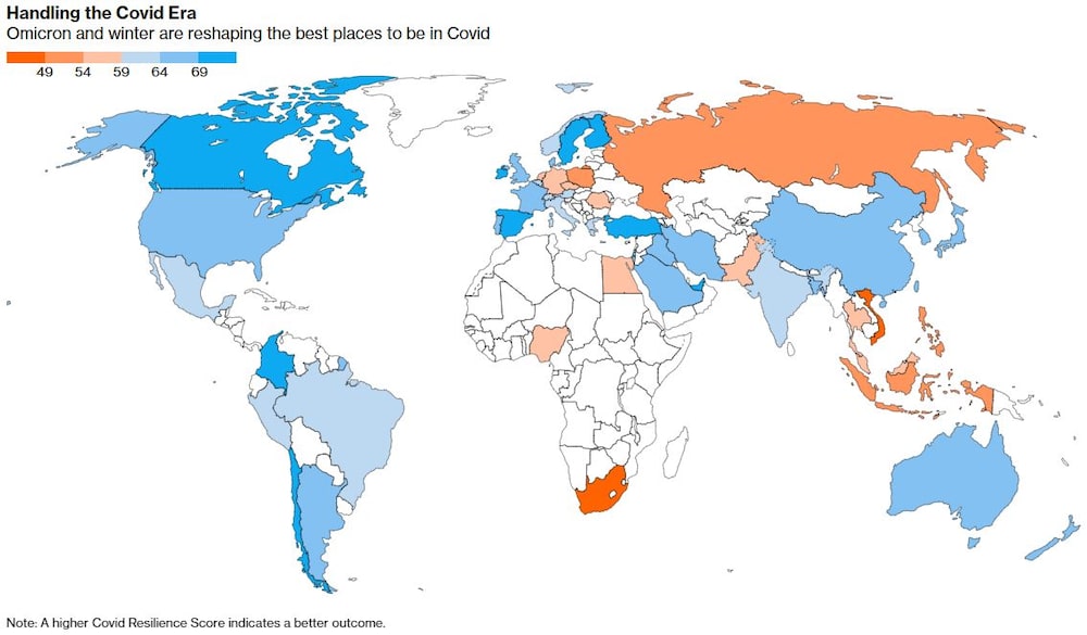 A ômicron e o inverno estão mudando os padrões dos melhores lugares para se estar neste momento A ômicron e o inverno estão mudando os padrões dos melhores lugares para se estar neste momento