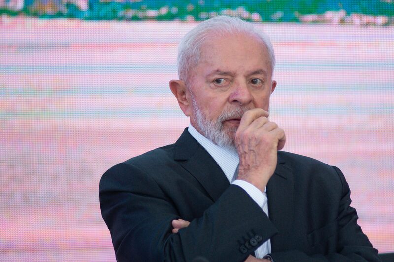 Luiz Inacio Lula da Silva, presidente de Brasil, durante una rueda de prensa en el Palacio de Planalto en Brasilia, Brasil, el jueves 9 de mayo de 2024. Luiz Inacio Lula da Silva, presidente de Brasil, durante una rueda de prensa en el Palacio de Planalto en Brasilia, Brasil, el jueves 9 de mayo de 2024.
