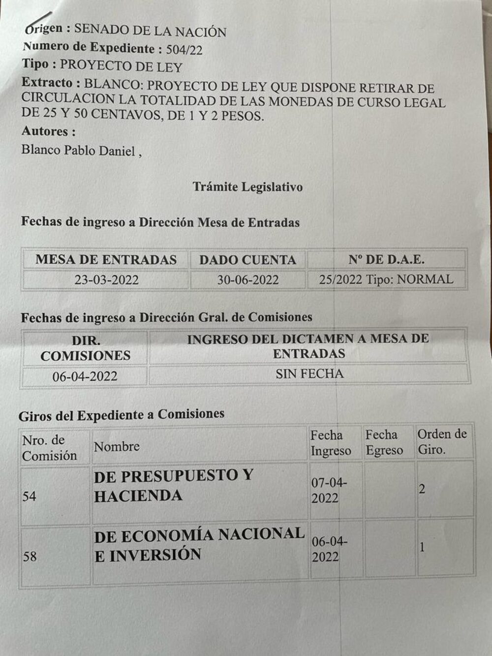 El proyecto de ley de la UCR para eliminar las monedas de circulación. El proyecto de ley de la UCR para eliminar las monedas de circulación.