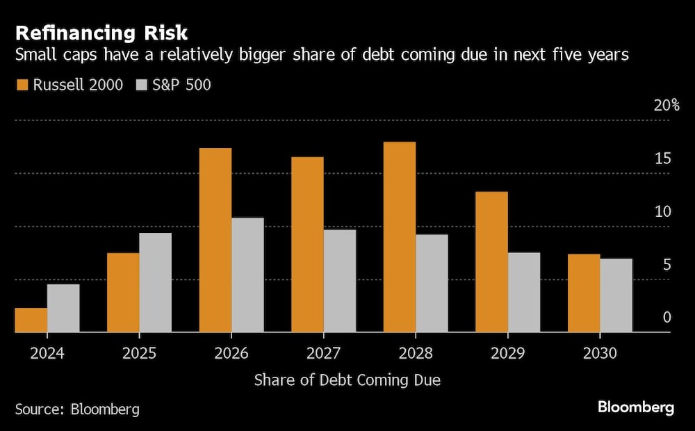 Refinancing Risk | Small caps have a relatively bigger share of debt coming due in next five years Refinancing Risk | Small caps have a relatively bigger share of debt coming due in next five years