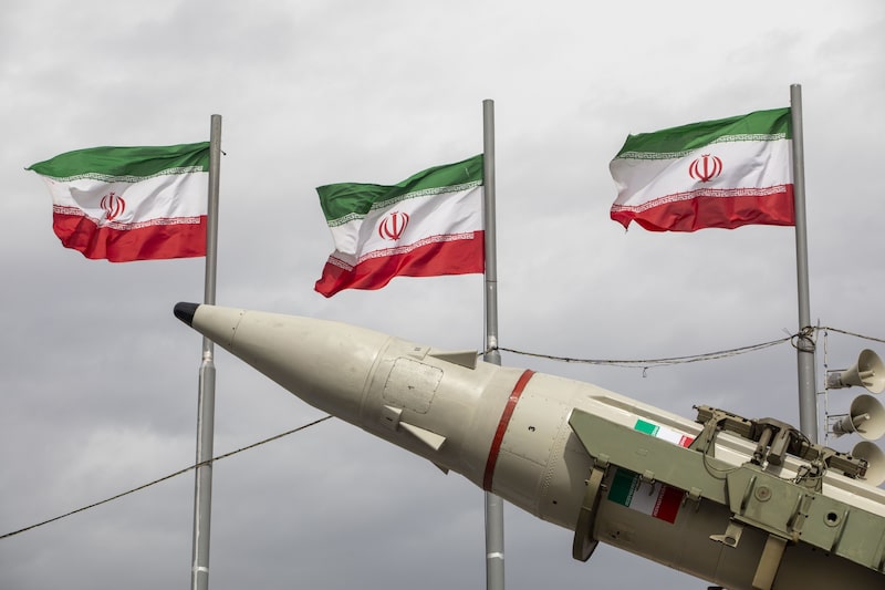 Misiles durante las conmemoraciones del aniversario de la Revolución Iraní de 1979, en Teherán, en febrero. Fotógrafo: Majid Saeedi/Getty Images Misiles durante las conmemoraciones del aniversario de la Revolución Iraní de 1979, en Teherán, en febrero. Fotógrafo: Majid Saeedi/Getty Images