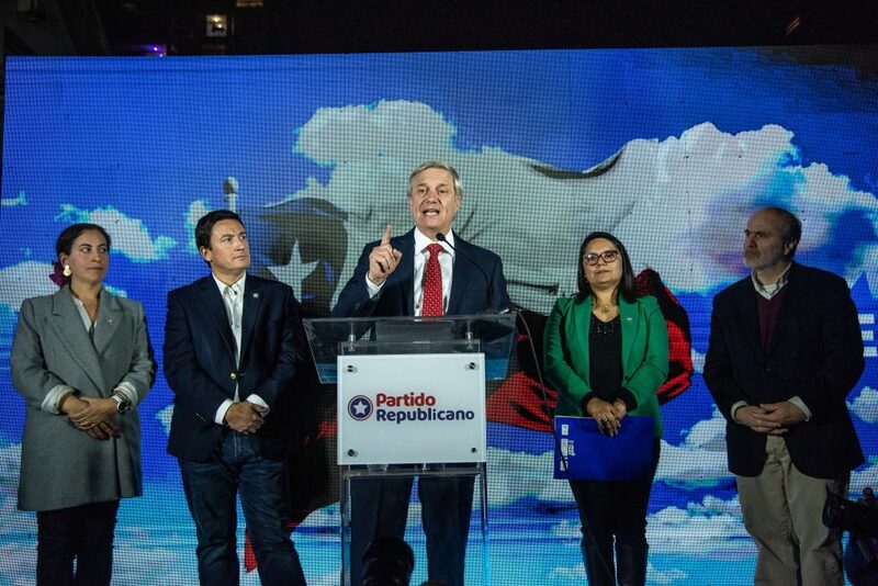 José Antonio Kast, fundador del Partido Republicano, de derecha, habla después de las elecciones constituyentes de 2023. José Antonio Kast, fundador del Partido Republicano, de derecha, habla después de las elecciones constituyentes de 2023.