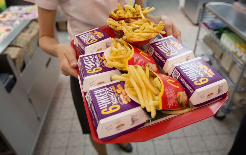 Un McDonald's en Moscú Un McDonald's en Moscú