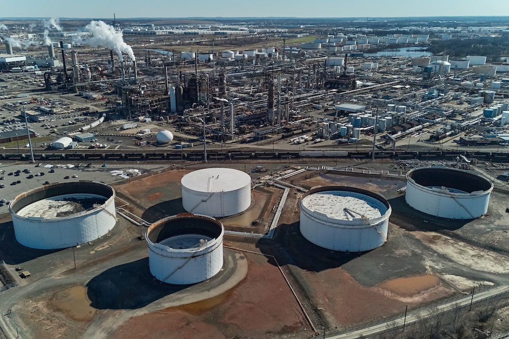 Storage tanks at the Phillips 66 Bayway Refinery in Linden, New Jersey, US, on Monday, March 9, 2026. Gasoline, diesel and jet fuel prices have jumped, as the conflict between the US, Israel and Iran chokes off oil shipments through the Strait of Hormuz. Photographer: Bing Guan/Bloomberg Storage tanks at the Phillips 66 Bayway Refinery in Linden, New Jersey, US, on Monday, March 9, 2026. Gasoline, diesel and jet fuel prices have jumped, as the conflict between the US, Israel and Iran chokes off oil shipments through the Strait of Hormuz. Photographer: Bing Guan/Bloomberg