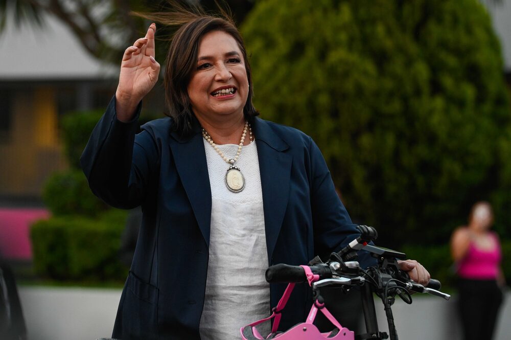 Xóchitl Gálvez arriba al Instituto Nacional Electoral antes del primer debate por la presidencia de México, 7 de abril de 2024 Xóchitl Gálvez arriba al Instituto Nacional Electoral antes del primer debate por la presidencia de México, 7 de abril de 2024