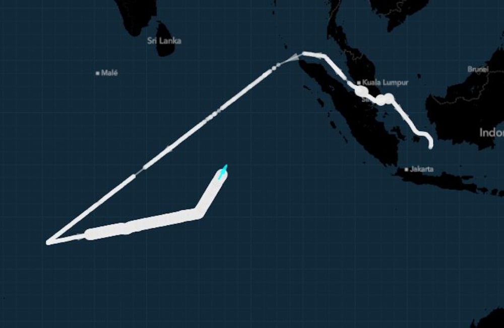 The supertanker Eurovictory u-turns on Dec. 11, a day after the US seized a tanker on Caribbean waters. The supertanker Eurovictory u-turns on Dec. 11, a day after the US seized a tanker on Caribbean waters.