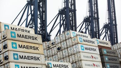 Maersk aposta em transporte rodoviário com fim do boom de contêineres Maersk aposta em transporte rodoviário com fim do boom de contêineres