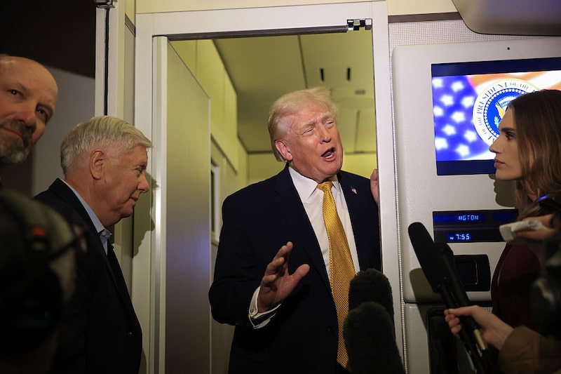En la imagen, el presidente de Estados Unidos, Donald Trump, da una conferencia de prensa. En la imagen, el presidente de Estados Unidos, Donald Trump, da una conferencia de prensa.