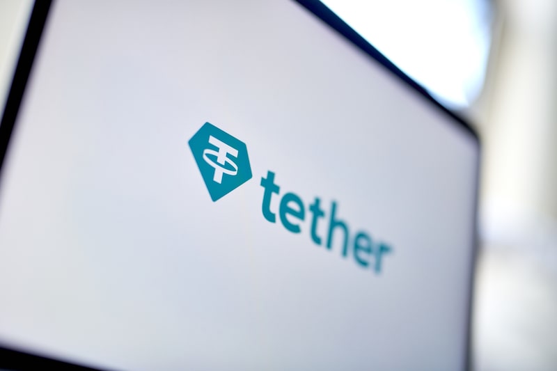 El logotipo de Tether en un ordenador portátil, el jueves 17 de noviembre de 2022. El logotipo de Tether en un ordenador portátil, el jueves 17 de noviembre de 2022.
