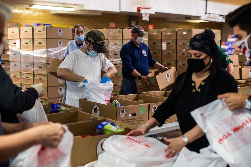 Imagen de un banco de alimentos en Nueva York Imagen de un banco de alimentos en Nueva York